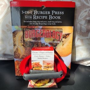 3 in 1 Burger Press & Recipe Book